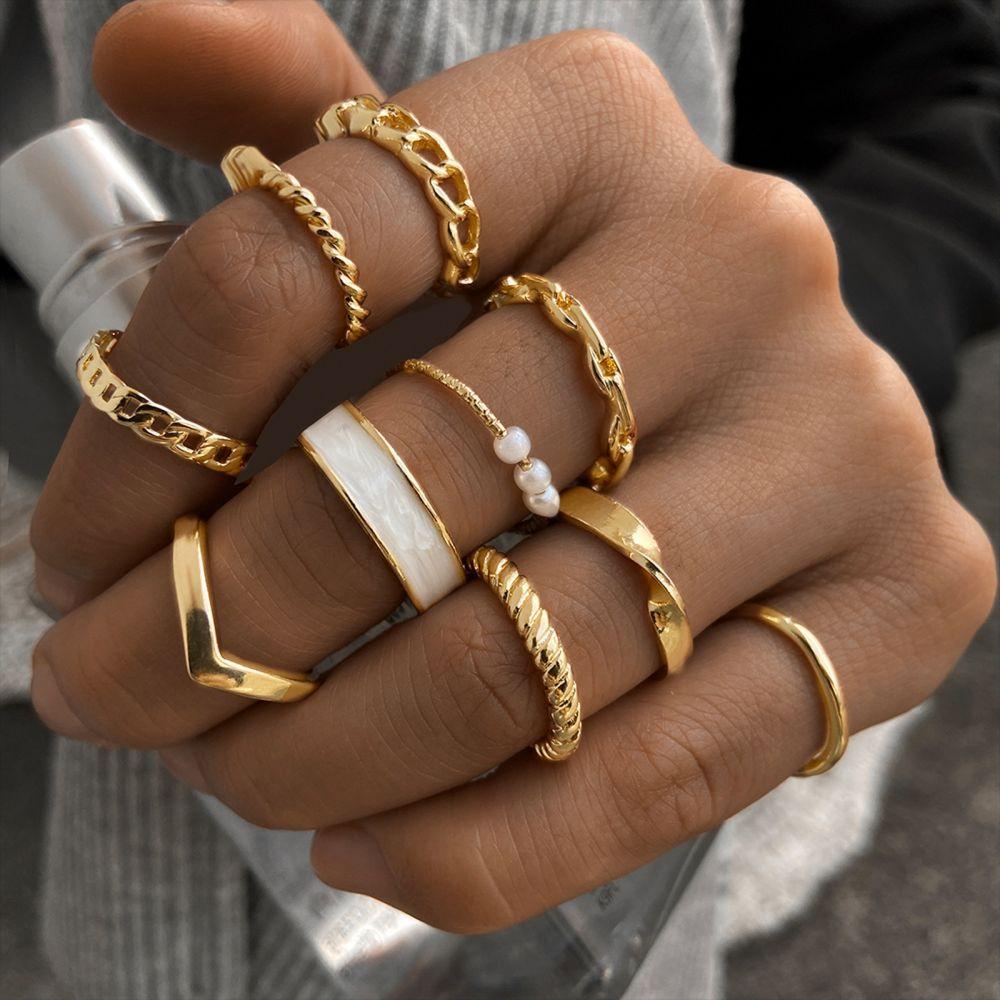 10 Pieces of Stacking Rings Mixable Rings - Elena Harper