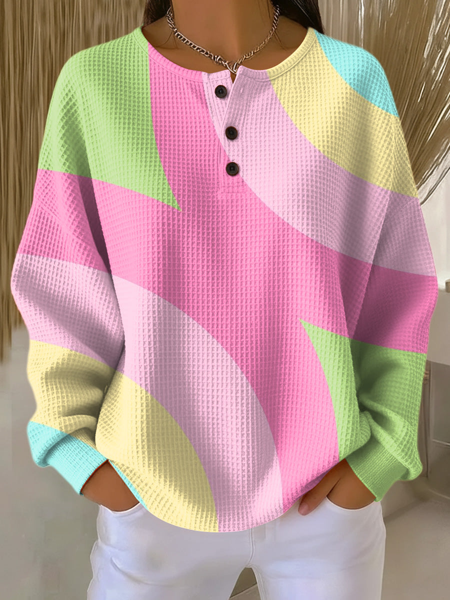 Christine - Chic Abstract Print Sweater