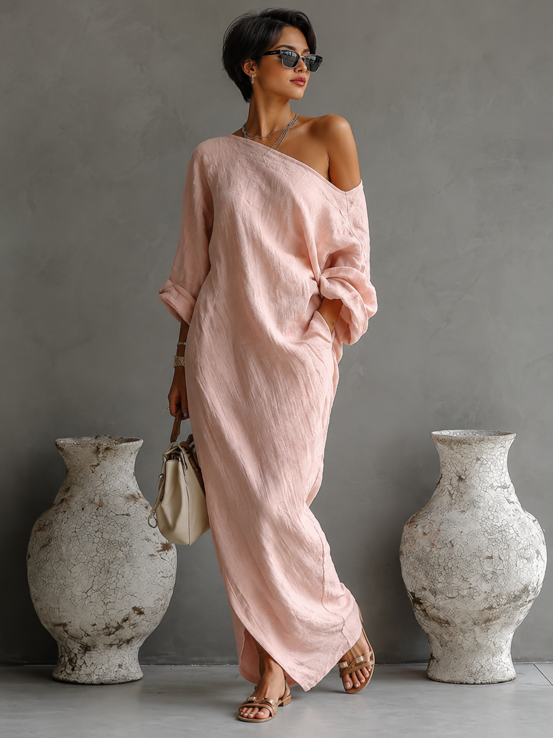 Daniella™ | Flowing Abstract Maxi Dress