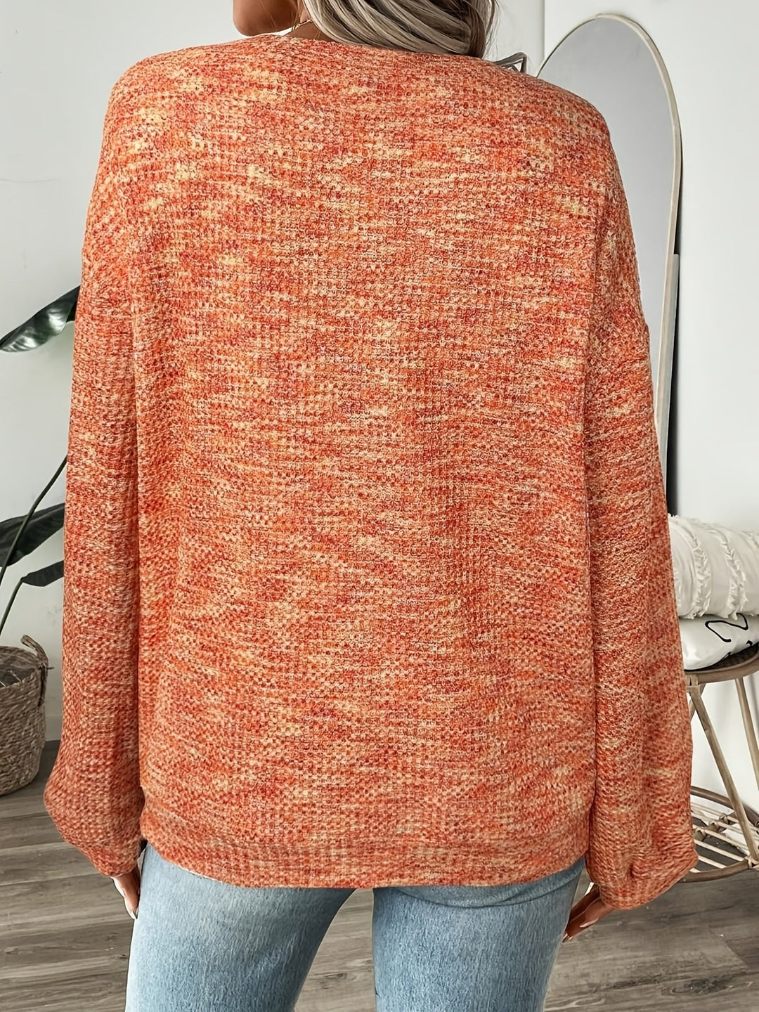 Greta | Soft Knit Sweater with Waffle Texture and Loose Fit