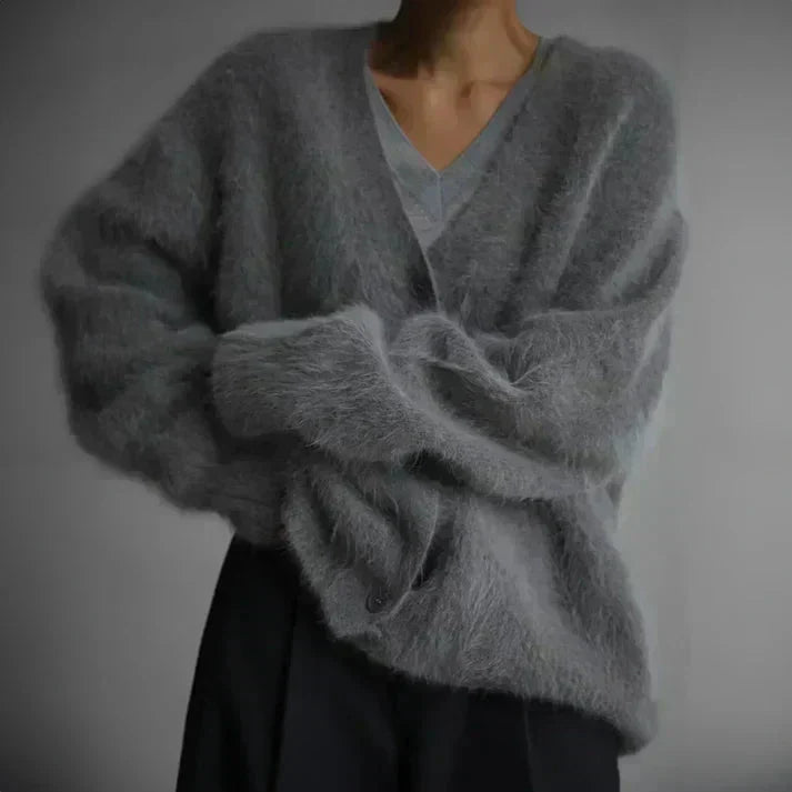 Edeltraud Women's Oversized Cardigan Fluffy, view 5 - Elena Harper