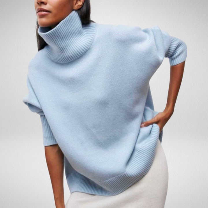 Edelwara Women's Oversized Turtleneck Sweater - Elena Harper