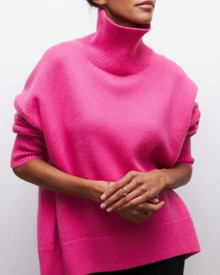 Edelwara Women's Oversized Turtleneck Sweater, view 5 - Elena Harper