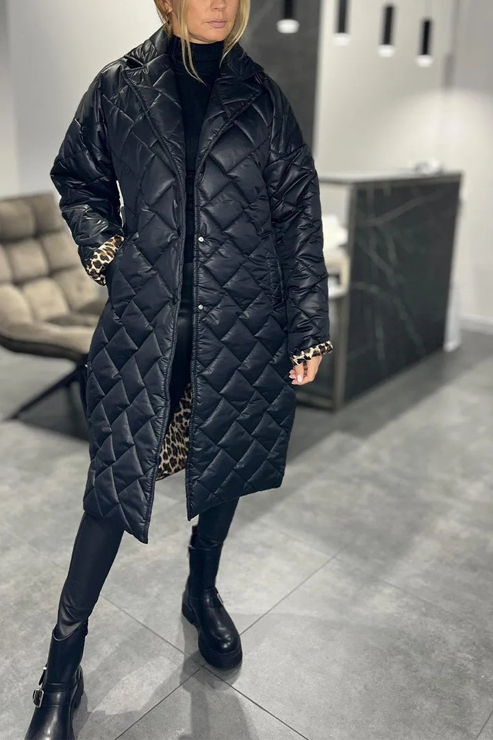 Edlinde Women's Quilted Coat Long Winter Coat - Elena Harper