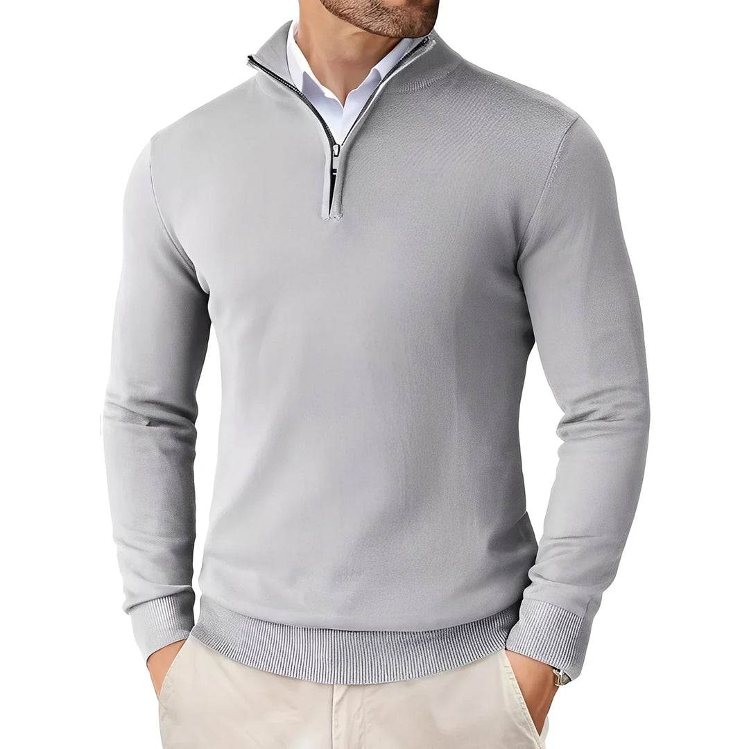 Edlkron Men's Knit Sweater with Zipper, view 5 - Elena Harper