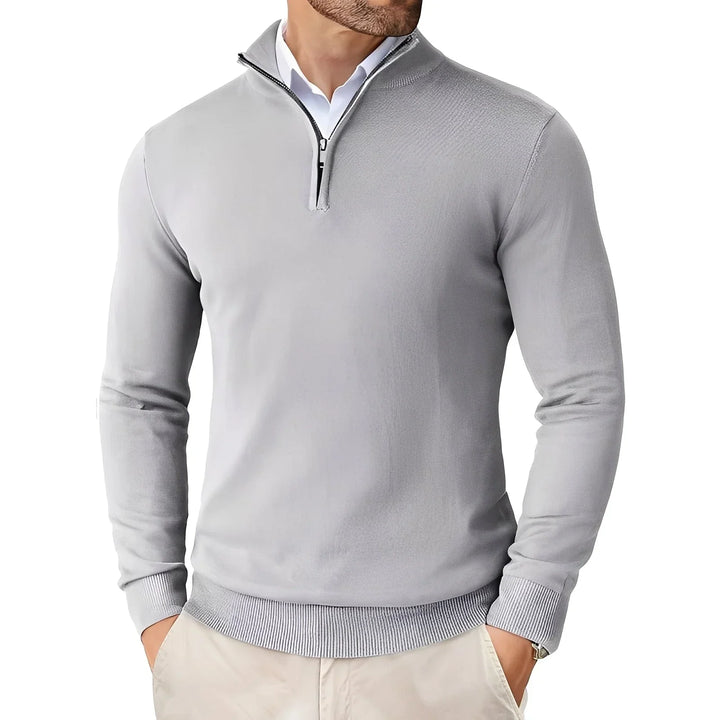 Edlkron Men's Knit Sweater with Zipper, view 5 - Elena Harper