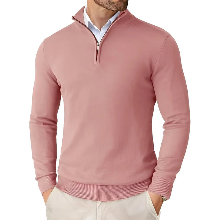 Edlkron Men's Knit Sweater with Zipper, view 6 - Elena Harper