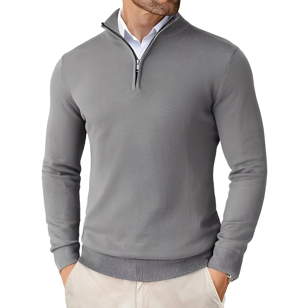 Edlkron Men's Knit Sweater with Zipper, view 7 - Elena Harper