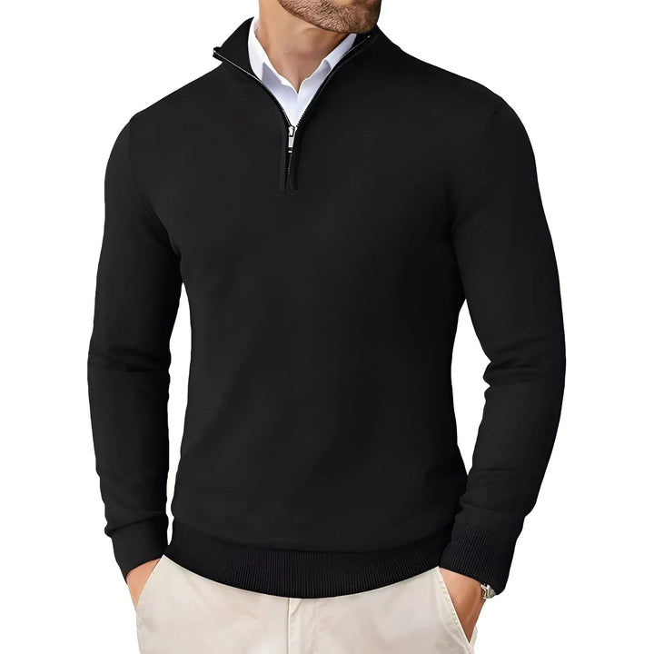 Edlkron Men's Knit Sweater with Zipper, view 8 - Elena Harper