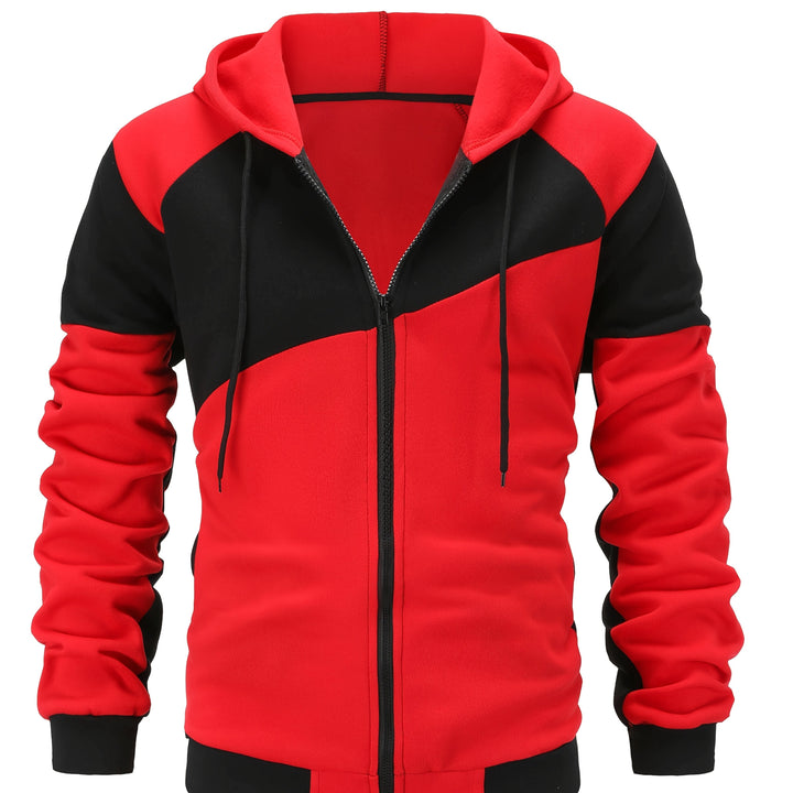Bryce Color Block Zip-Up Hooded Jacket - Elena Harper