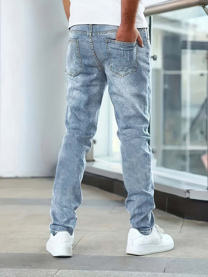 Men's Slim-Fit Casual Jeans, view 4 - Elena Harper