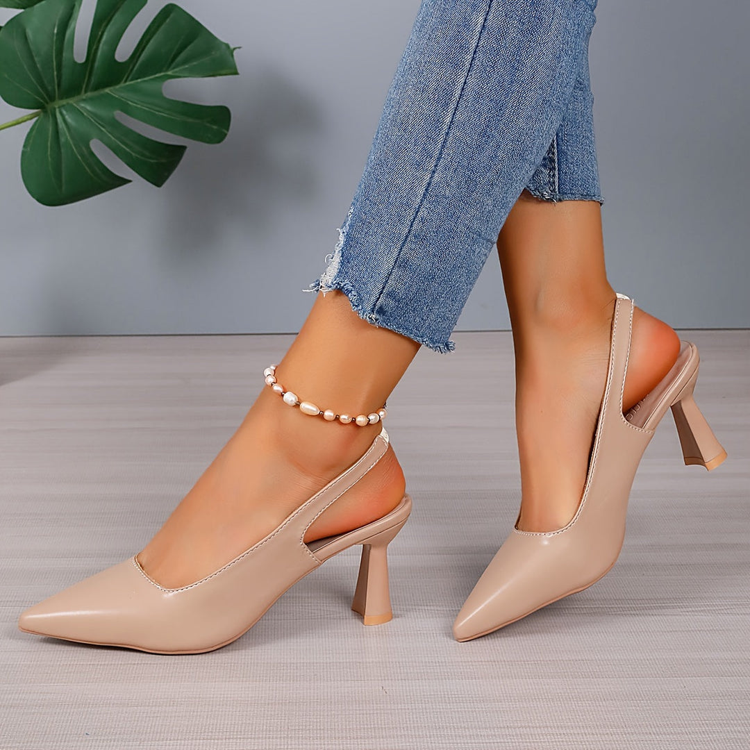 Sophia Elegant Slingback Pointed Heels - Elena Harper