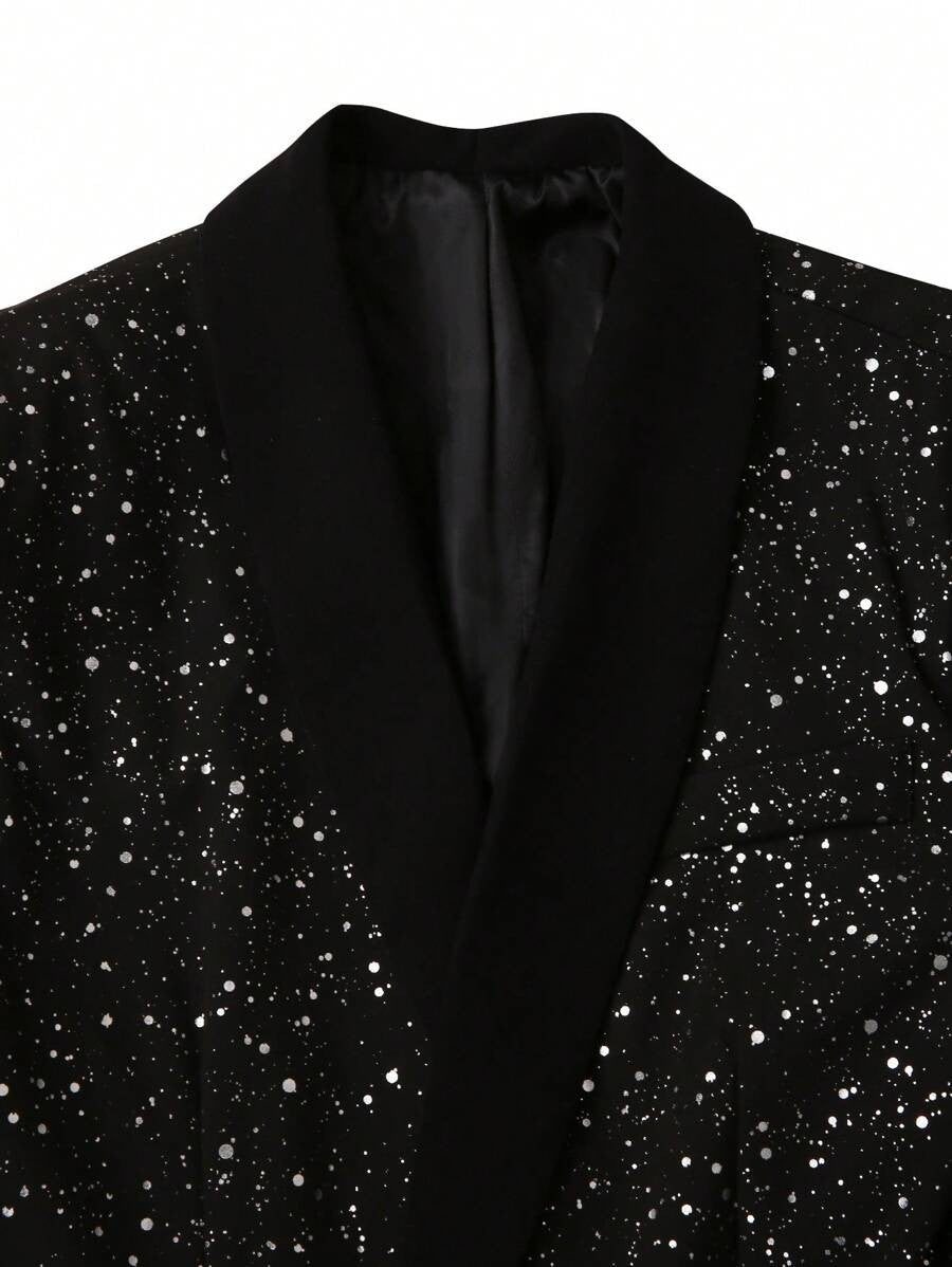 Glitter Suit with Blazer and Trousers for Men