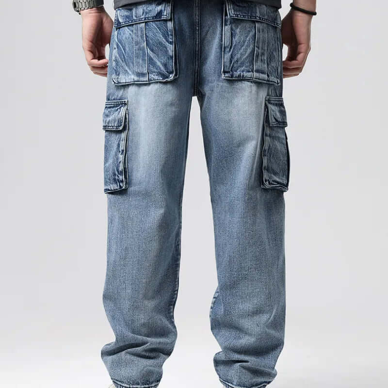 Men's Retro Multi-Pocket Cargo Pants, view 3 - Elena Harper