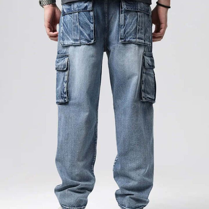 Men's Retro Multi-Pocket Cargo Pants, view 3 - Elena Harper