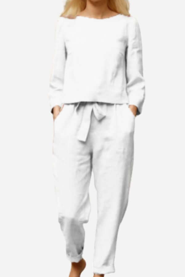 Long Sleeve Top & Slim-Fit Trousers - Elena Harper