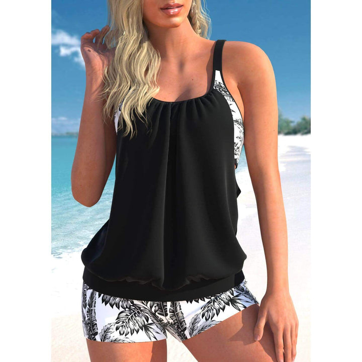 Two-Piece Tankini Swimsuit Set, view 4 - Elena Harper