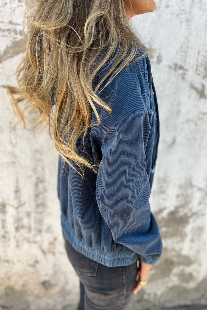 Fiona Casual Corduroy Jacket with Hood for a Relaxed Style, view 5 - Elena Harper