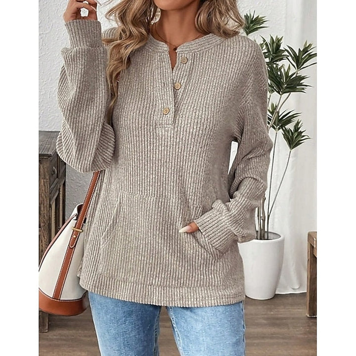 Sabine Relaxed Henley Top - Elena Harper
