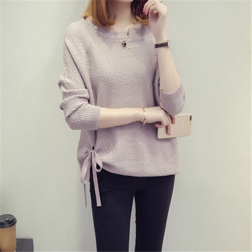 Loose Women's Sweater with Round Neck Plus Size - Comfortable and Versatile