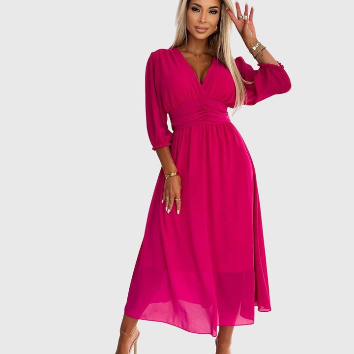 Chloe™  |  Lightweight soft luxurious fabrics Flowing Dress