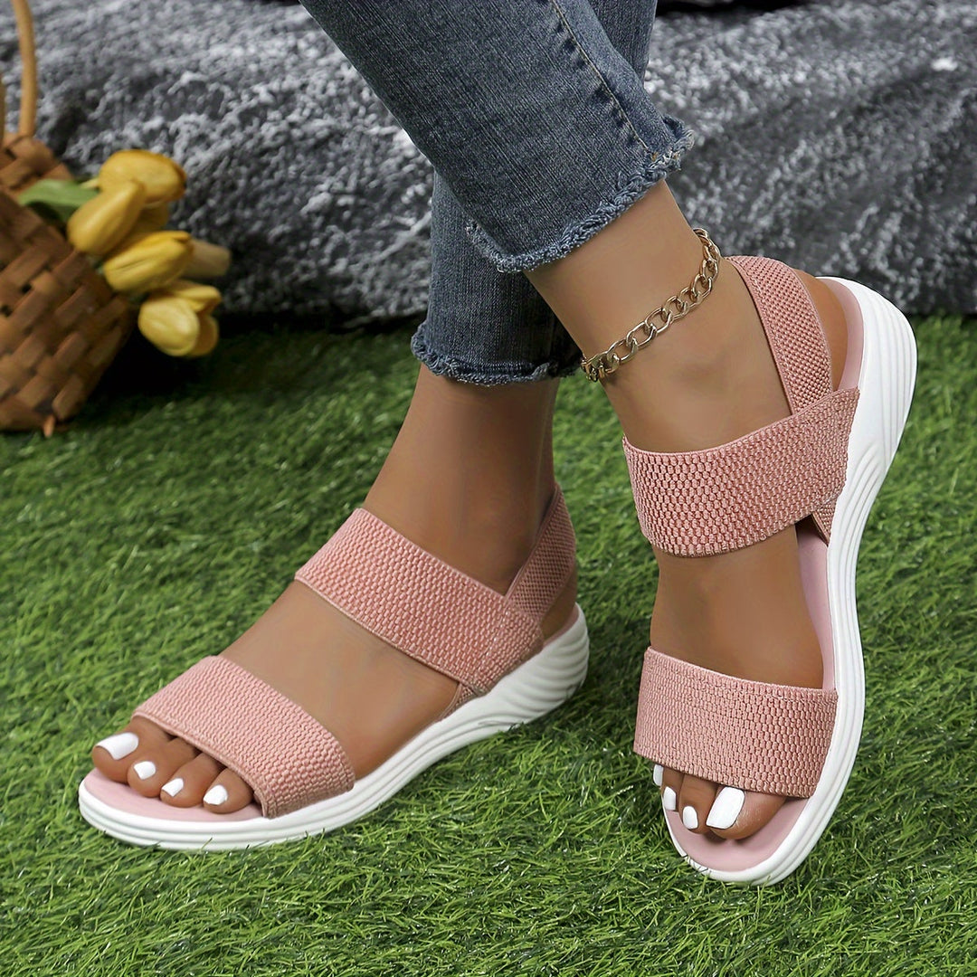 Leocadia | Lightweight Women's Sandals with Elastic Straps for Summer