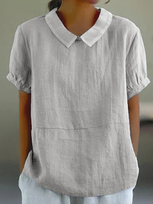 Amalie ™ - Relaxed Fit Blouse with Collar
