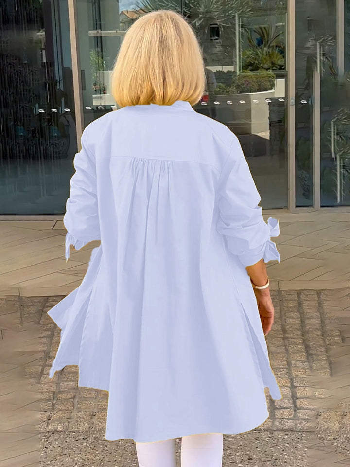Liora™  |  Long Button-up Shirt Jacket