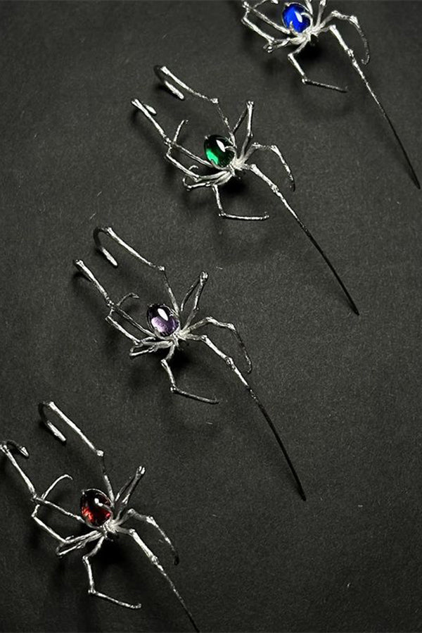 Halloween Punk Spider Earrings