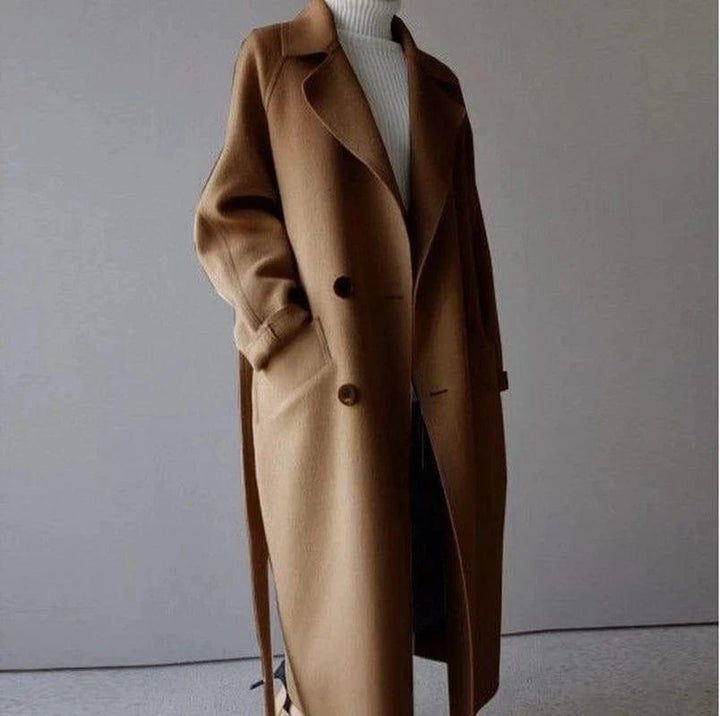 Long Double-Breasted Coat, view 5 - Elena Harper