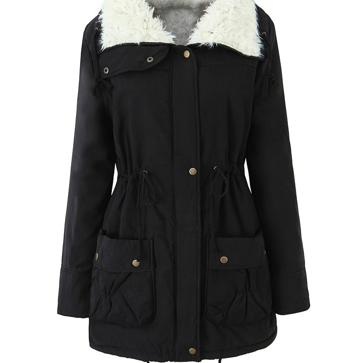 Sylvie - Short Women's Parka with Faux Fur Collar
