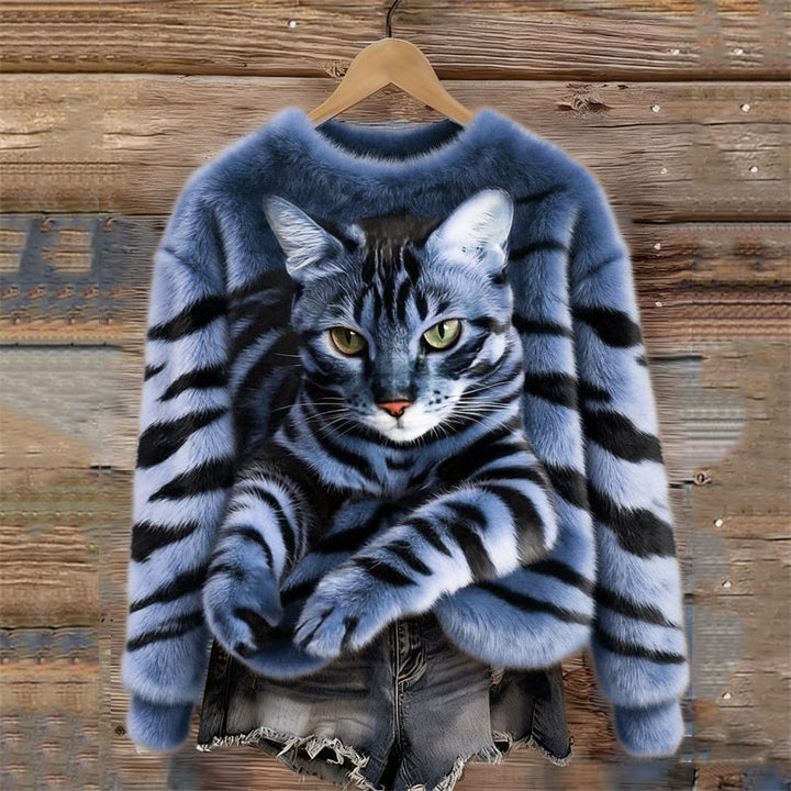 Amélie - Chic Printed Hooded Sweatshirt