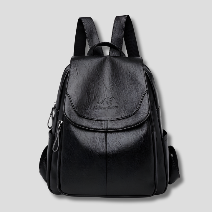 Women's Anti-Theft Leather Backpack - Elegant & Secure