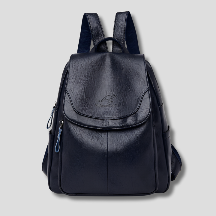 Women's Anti-Theft Leather Backpack - Elegant & Secure