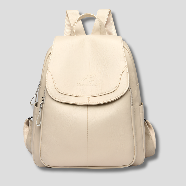 Women's Anti-Theft Leather Backpack - Elegant & Secure
