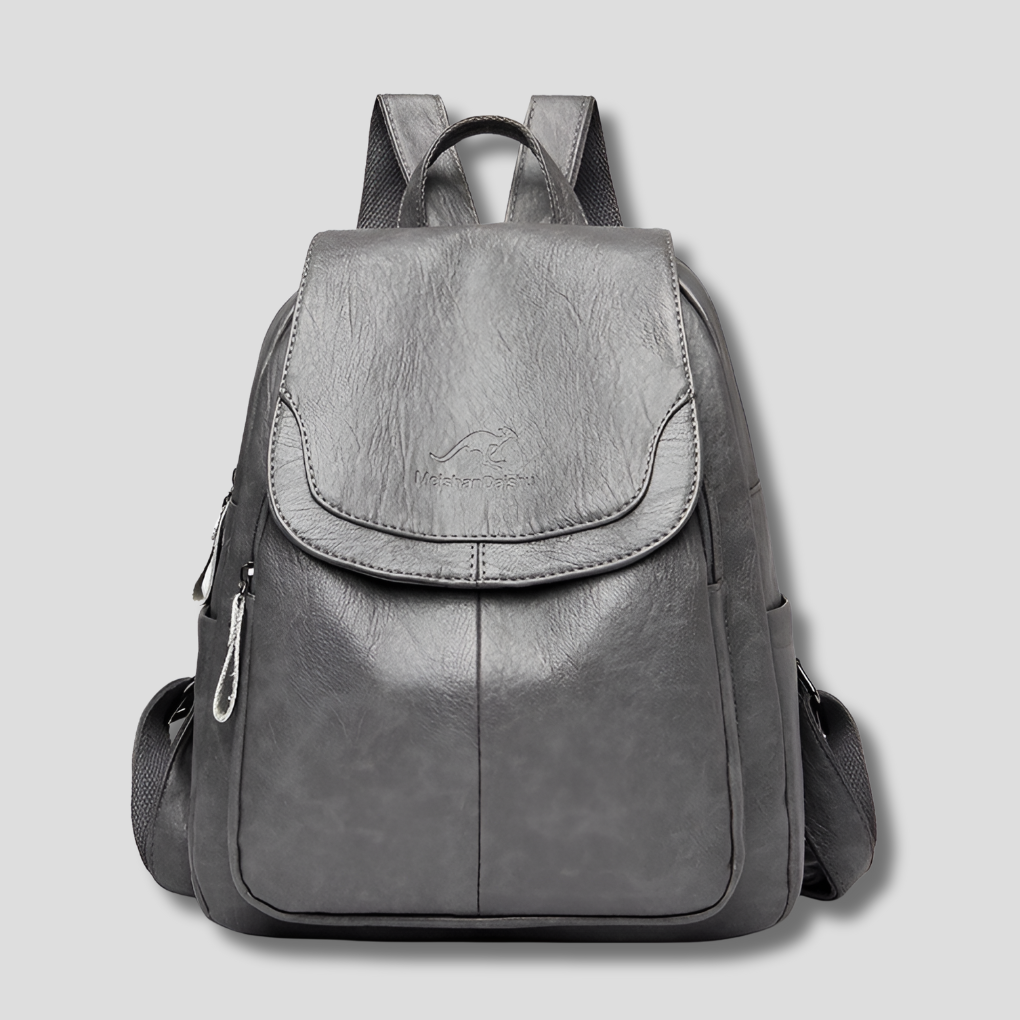 Women's Anti-Theft Leather Backpack - Elegant & Secure
