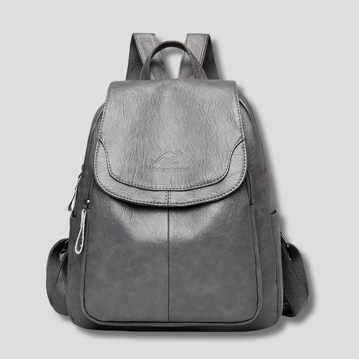 Women's Anti-Theft Leather Backpack - Elegant & Secure