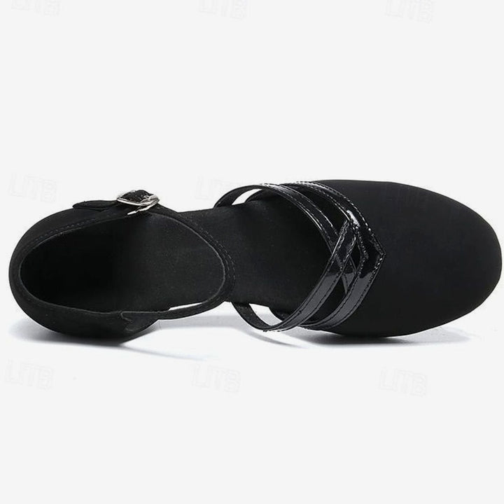 Amelie | Elegant Women's Dance Shoes with Flex Sole Ankle Strap Block Heel