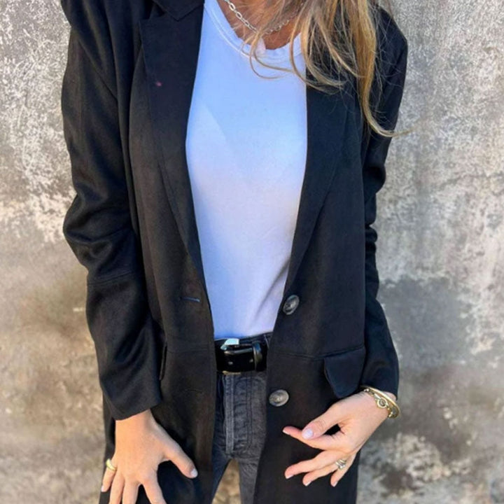 Amelie | Elegant Women's Coat with Long Lapel Collar Transitional Jacket
