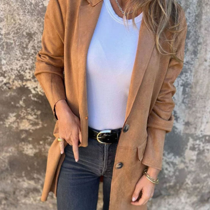 Amelie | Elegant Women's Coat with Long Lapel Collar Transitional Jacket