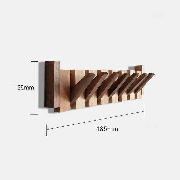 Durable Wooden Wall Coat Rack with Musical Design, view 3 - Elena Harper