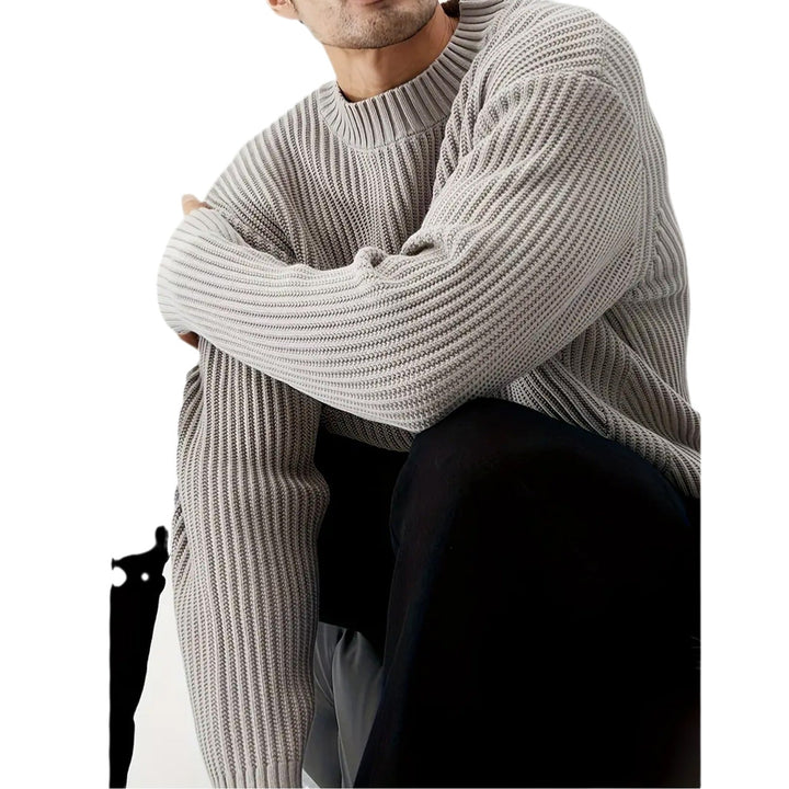 Eli Men's Crew Neck Oversized Sweater, view 5 - Elena Harper