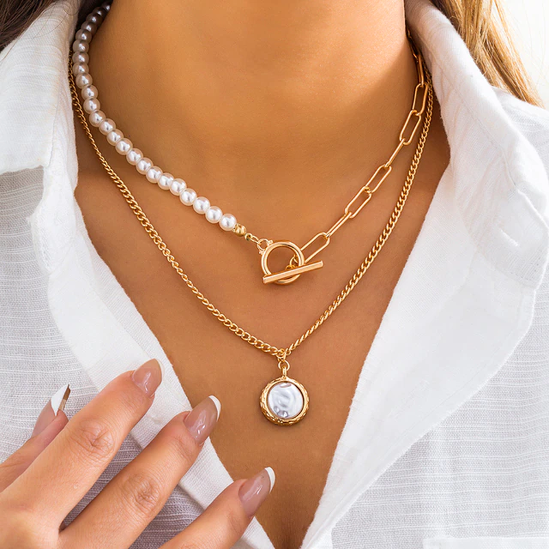 Hester™ vintage pearl necklace by Emma & Rose Cape Town featuring elegant pearl beads and intricate design.