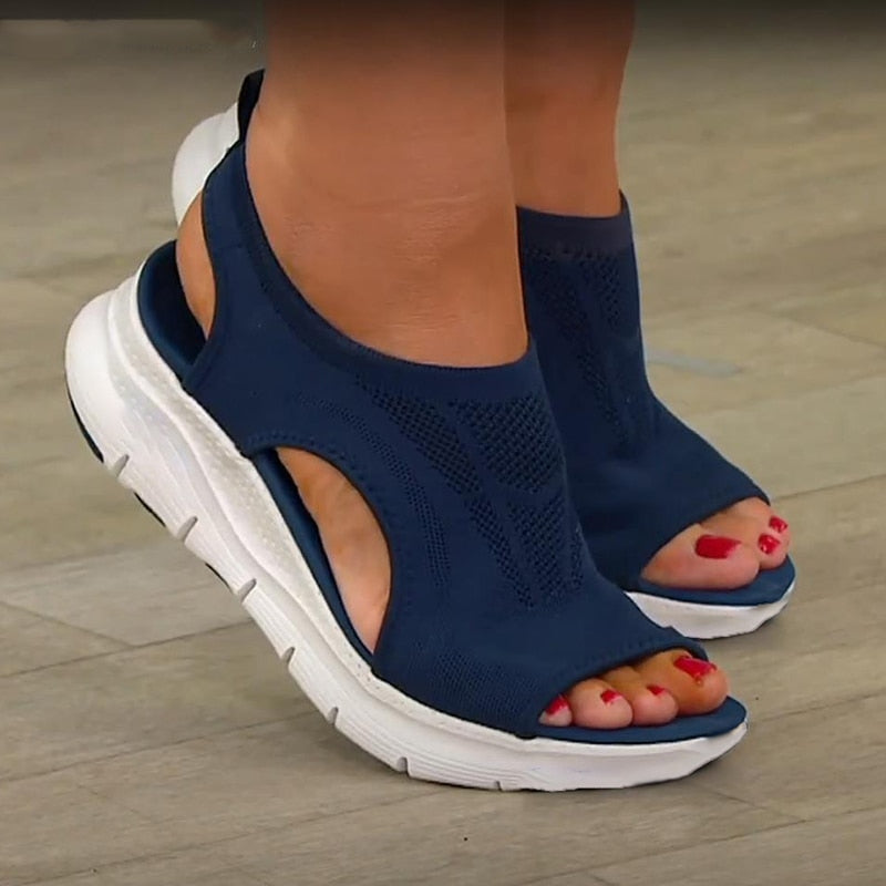 Wilma™ Emma & Rose Cape Town semi-orthopaedic Air Flex sandal with cushioned footbed and adjustable straps, in neutral tones.