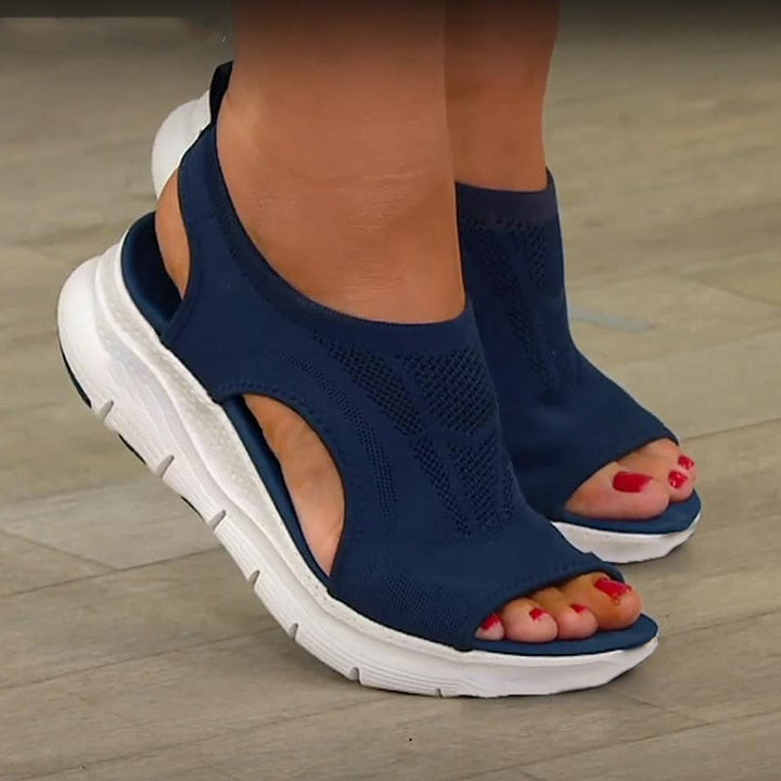 Wilma™ Emma & Rose Cape Town semi-orthopaedic Air Flex sandal with cushioned footbed and adjustable straps, in neutral tones.