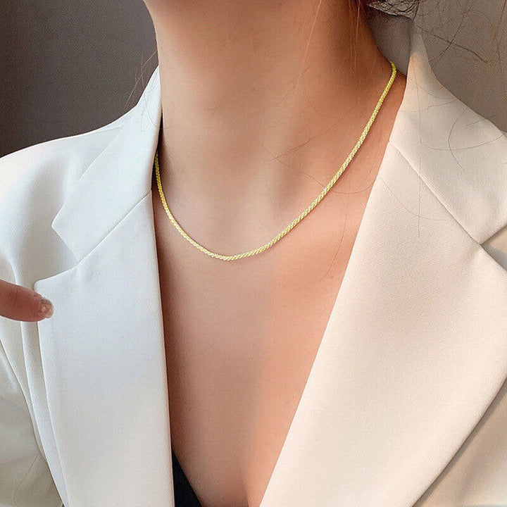 Emma & Rose Cape Town Karelieth™ beach necklace in 18k gold, featuring a delicate chain and pendant design.