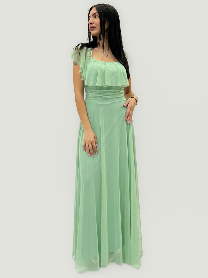 Fuchsia Carien™ Arden long ceremony dress by Emma & Rose Cape Town, elegant evening gown with flowing fabric and intricate details.