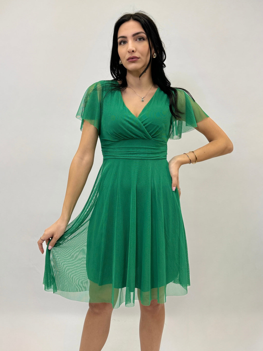 Fuchsia Elke™ Delia short dress by Emma & Rose Cape Town, stylish abiti with a vibrant, flowing design.
