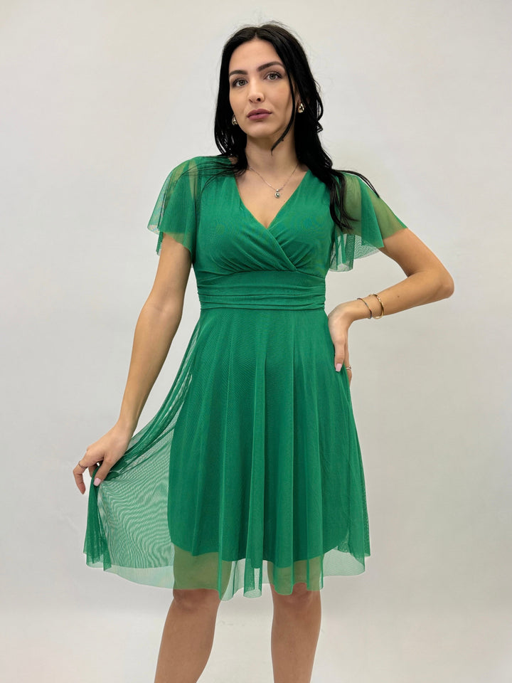 Fuchsia Elke™ Delia short dress by Emma & Rose Cape Town, stylish abiti with a vibrant, flowing design.