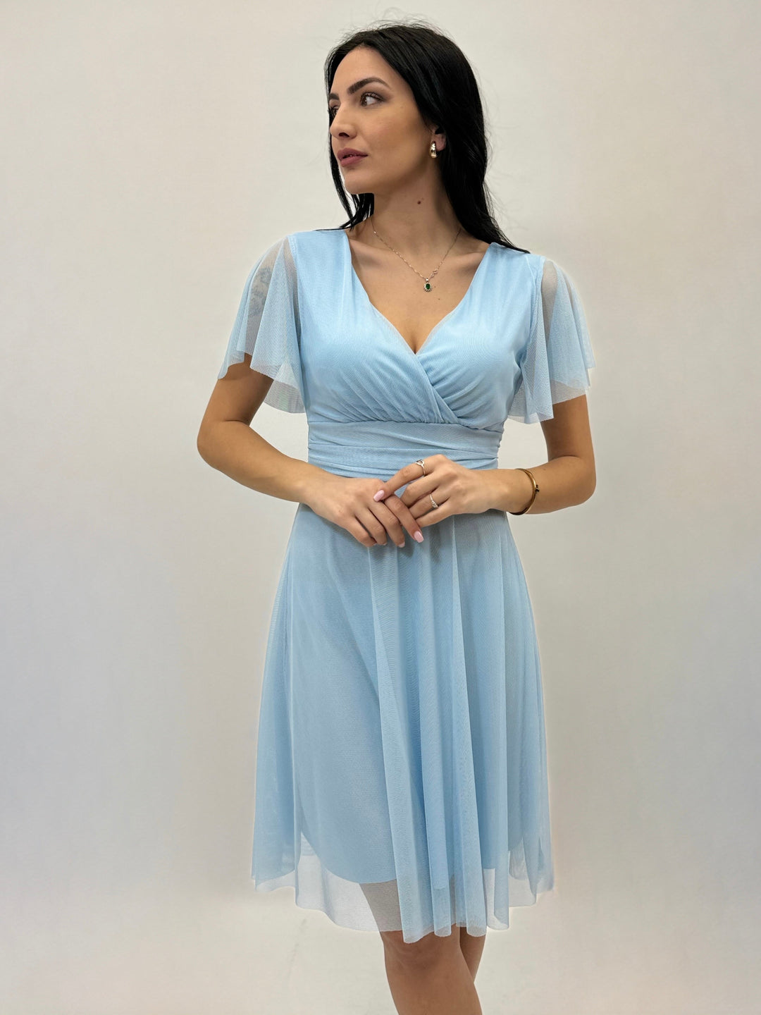 Fuchsia Elke™ Delia short dress from Emma & Rose Cape Town, stylish abiti with a vibrant, fitted design and elegant short sleeves.